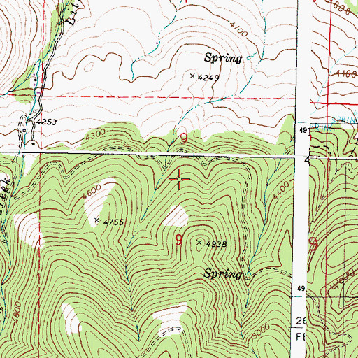 Topographic Map of Howard Ranch, OR