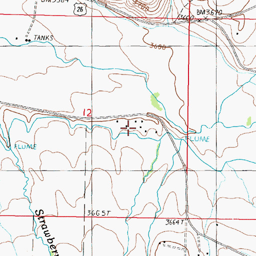 Topographic Map of B Standbro Ranch, OR