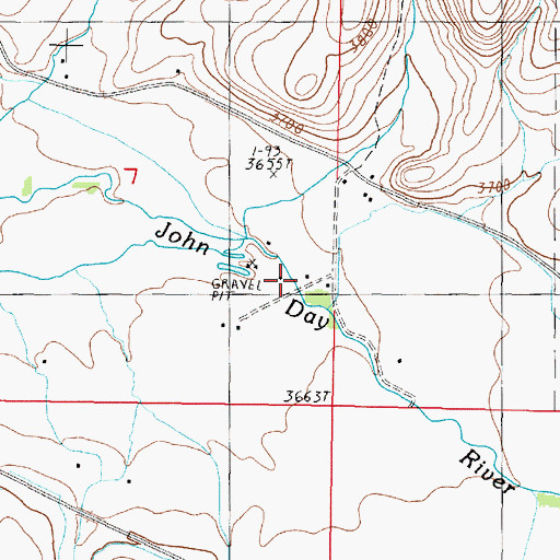 Topographic Map of Velvin Ranch, OR