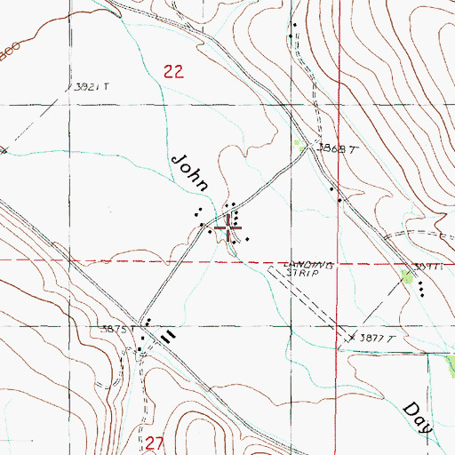Topographic Map of Drinkwater Ranch, OR