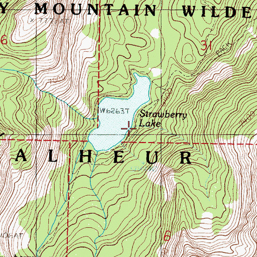 Topographic Map of Strawberry Lake Camp, OR