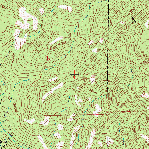 Topographic Map of Badger Creek Wilderness, OR