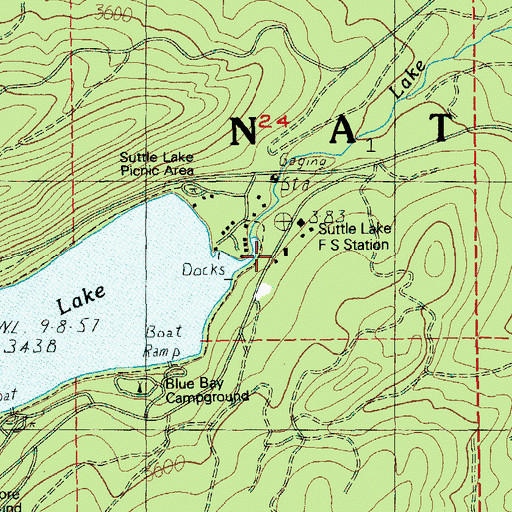 Topographic Map of Methodist Youth Camp, OR