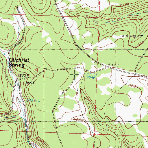 Topographic Map of Camas Reservoir, OR