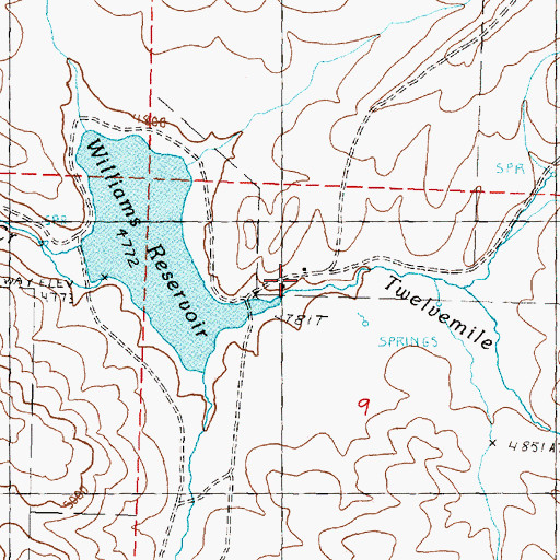 Topographic Map of Sherman Ranch, OR