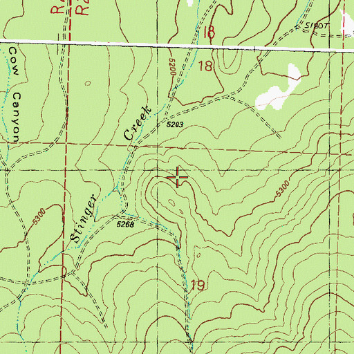 Topographic Map of Lost Spring, OR