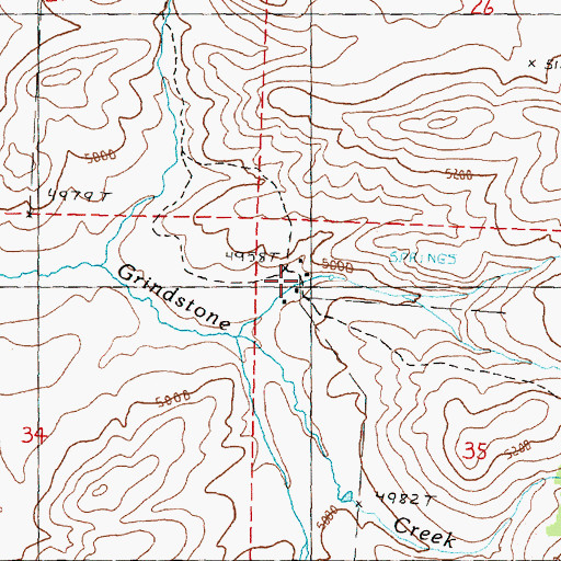 Topographic Map of Mills Upper Ranch, OR