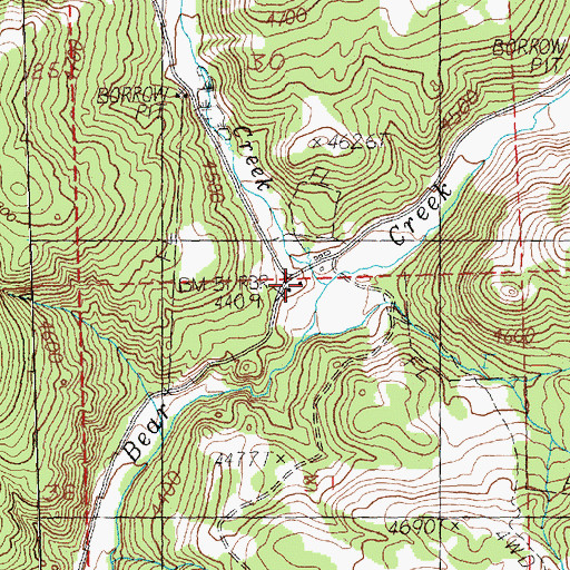 Topographic Map of McCormack Ranch, OR