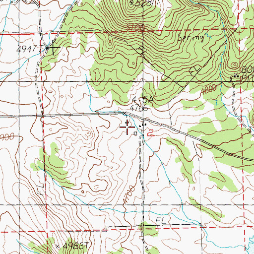 Topographic Map of Rickman Ranch, OR