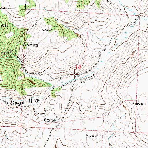 Topographic Map of Cow Camp, OR