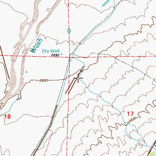 Topographic Map of Soto Wash, AZ