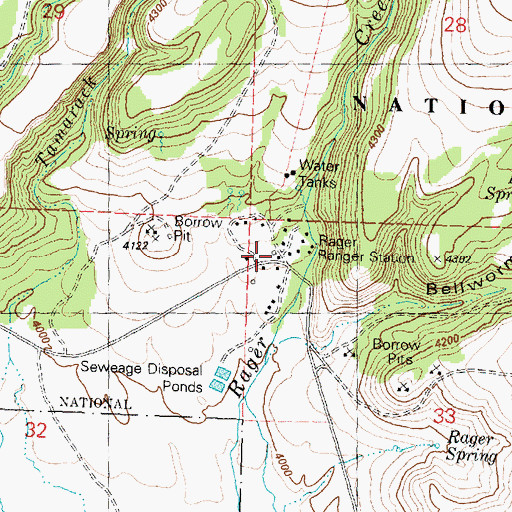 Topographic Map of Ochoco National Forest Paulina Ranger District, OR