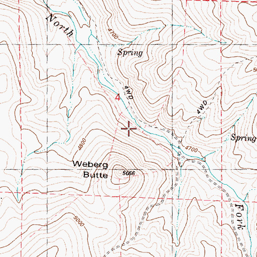 Topographic Map of Cow Camp, OR