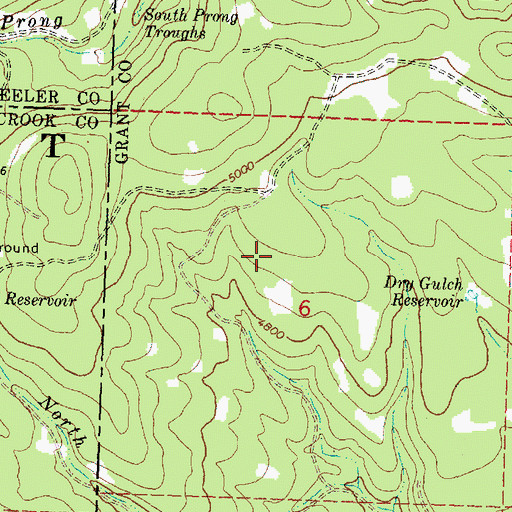 Topographic Map of Mud Springs Recreation Site, OR