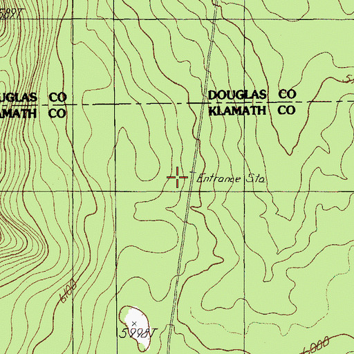 Topographic Map of North Entrance Station, OR