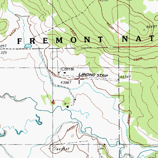 Topographic Map of Hyde Airstrip (historical), OR