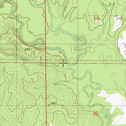 Topographic Map of Carney Branch, AL
