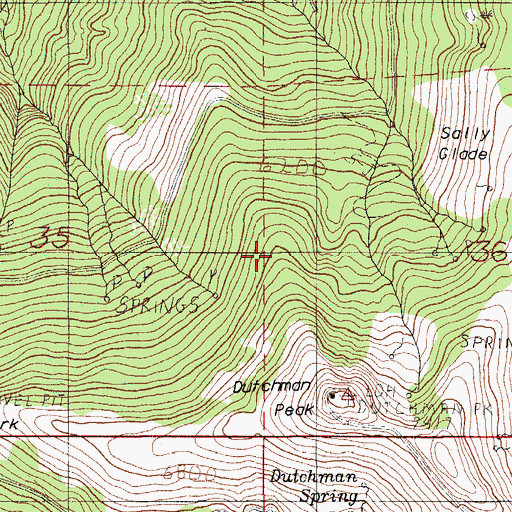 Topographic Map of Silver Fork Gap Point of Interest, OR