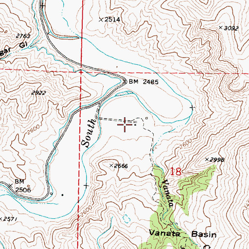 Topographic Map of Dexter Ranch, OR