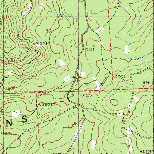 Topographic Map of Pine Creek Campground, OR