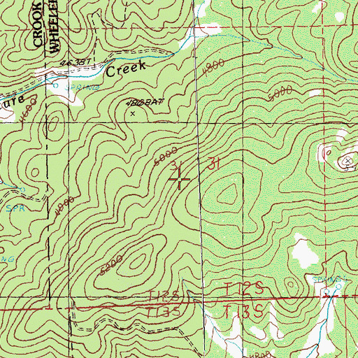 Topographic Map of Ochoco Divide Research Area, OR