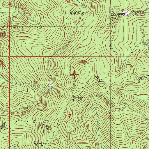Topographic Map of Windy Camp, OR
