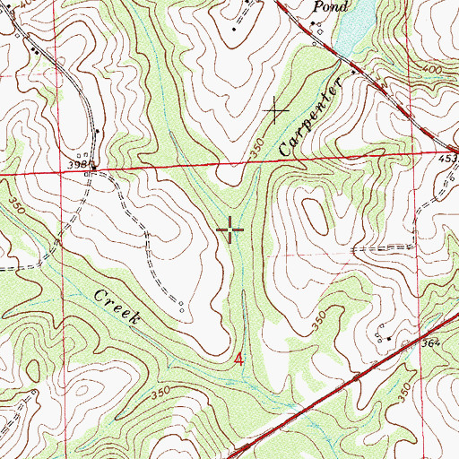 Topographic Map of Carpenter Mill Creek, AL