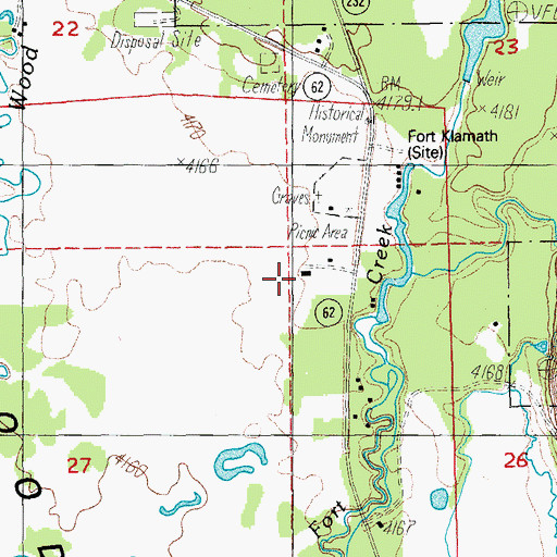 Topographic Map of Klamath Junction, OR