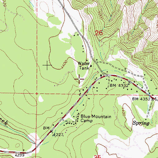 Topographic Map of Tollgate Chateau, OR