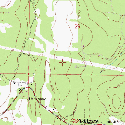 Topographic Map of Blue Mountain Lutheran Bible Camp, OR