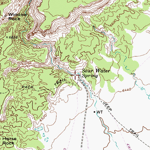 Topographic Map of Sour Water Spring, AZ