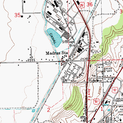 Topographic Map of U P Water Tank (historical), OR