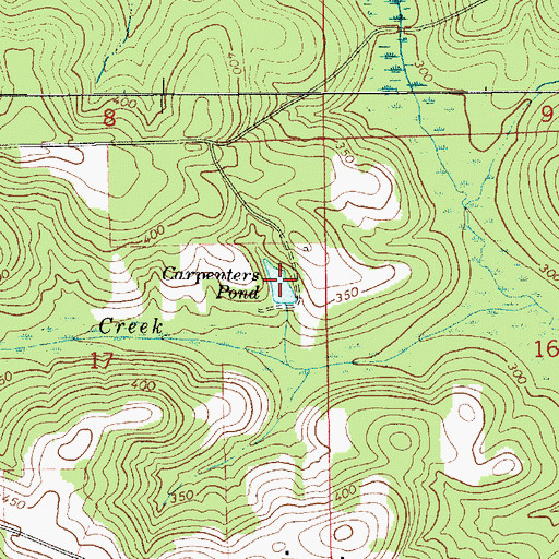 Topographic Map of Carpenters Pond, AL
