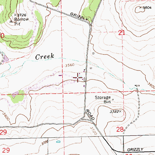 Topographic Map of Morrow Ranch, OR