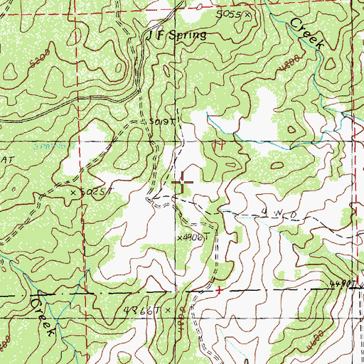 Topographic Map of Houston Ranch, OR