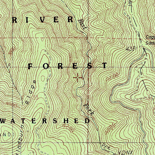Topographic Map of Ashland Research Natural Area, OR