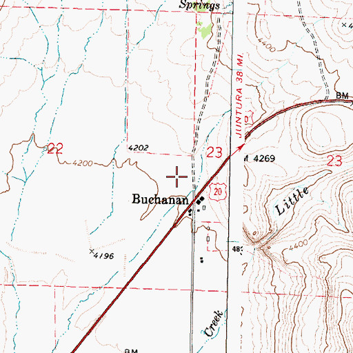 Topographic Map of Great Basin Historical Marker, OR