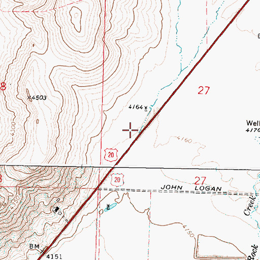 Topographic Map of Big Rock Creek, OR