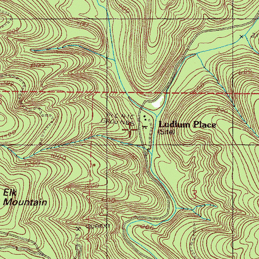 Topographic Map of Ludlum House Recreation Site, OR