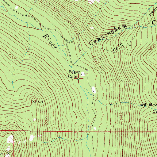 Topographic Map of Peavy Cabin Recreation Site, OR