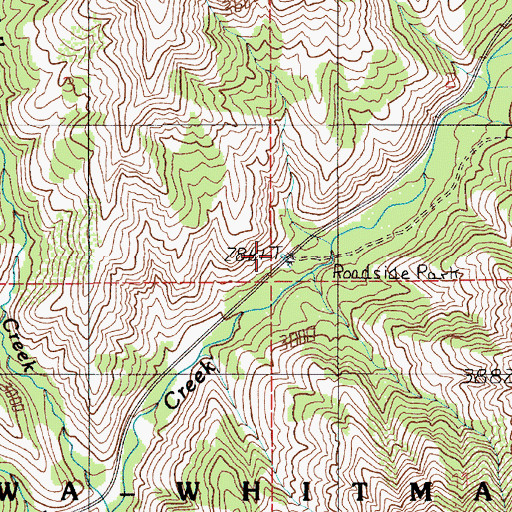 Topographic Map of North Pine Rest Area, OR