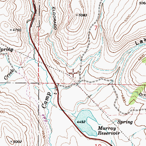 Topographic Map of HB Murray, OR