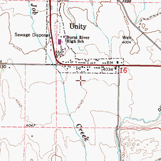 Topographic Map of Unity Ranger Station, OR