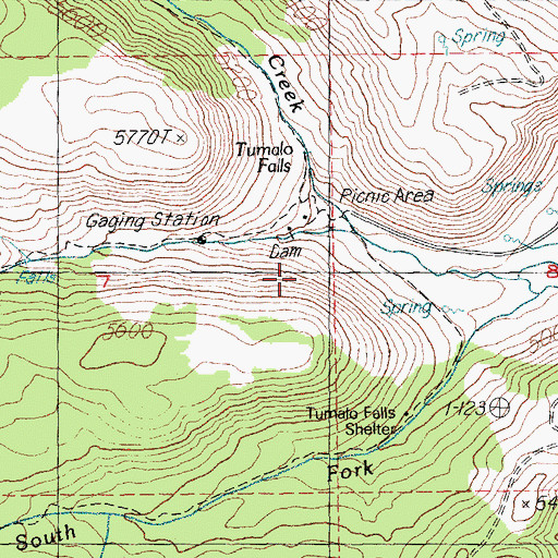 Topographic Map of Bend City Water Intake, OR