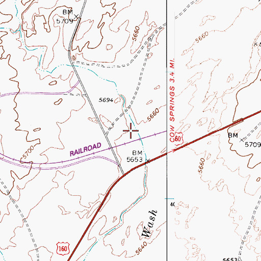 Topographic Map of Sour Water Wash, AZ