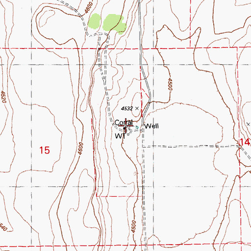 Topographic Map of Dehne Ranch, OR
