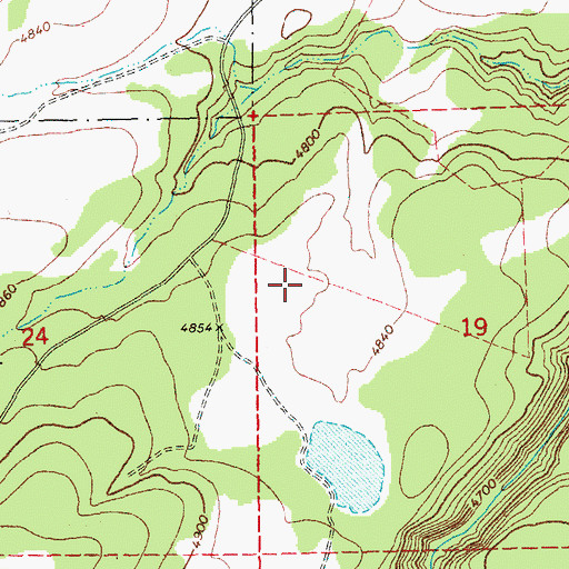 Topographic Map of Chase Spring Administrative Study Plot, OR