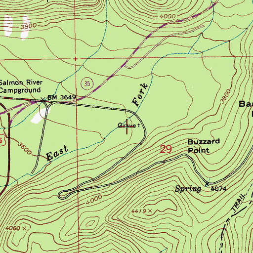 Topographic Map of Pioneer Woman's Grave, OR