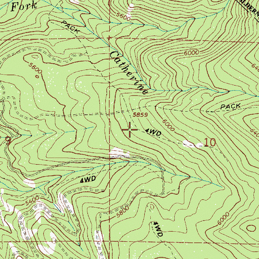 Topographic Map of Buck Creek Trailhead, OR