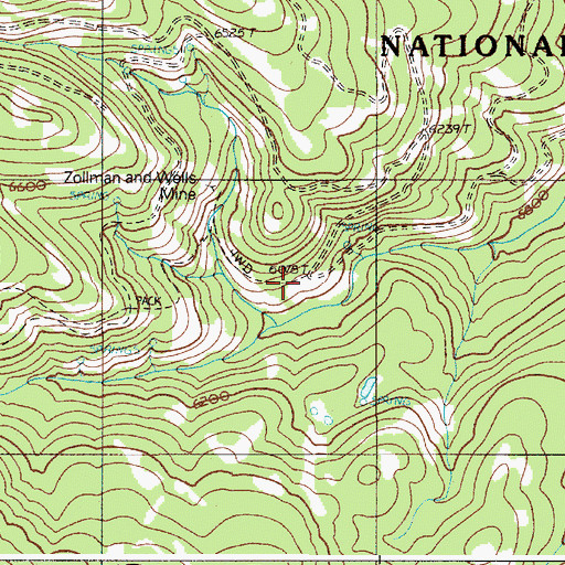 Topographic Map of Lick Creek Trailhead, OR